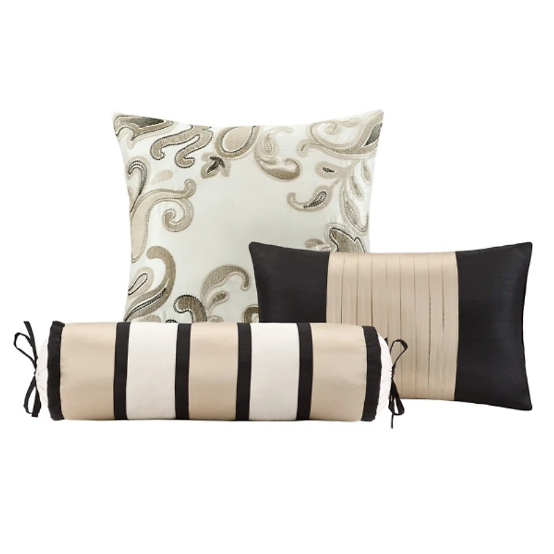 Black Welma 12-pc. King Bedding Set