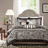 Black Welma 12-pc. King Bedding Set