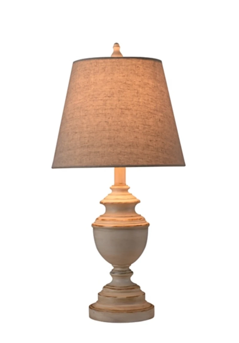 Distressed Cream Table Lamp