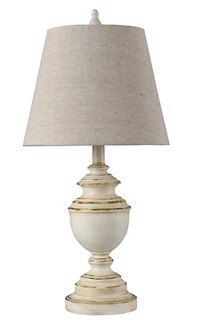 Distressed Cream Table Lamp