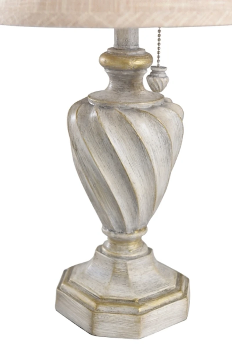 Cream and Off-White Table Lamp