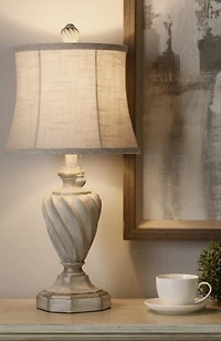 Cream and Off-White Table Lamp