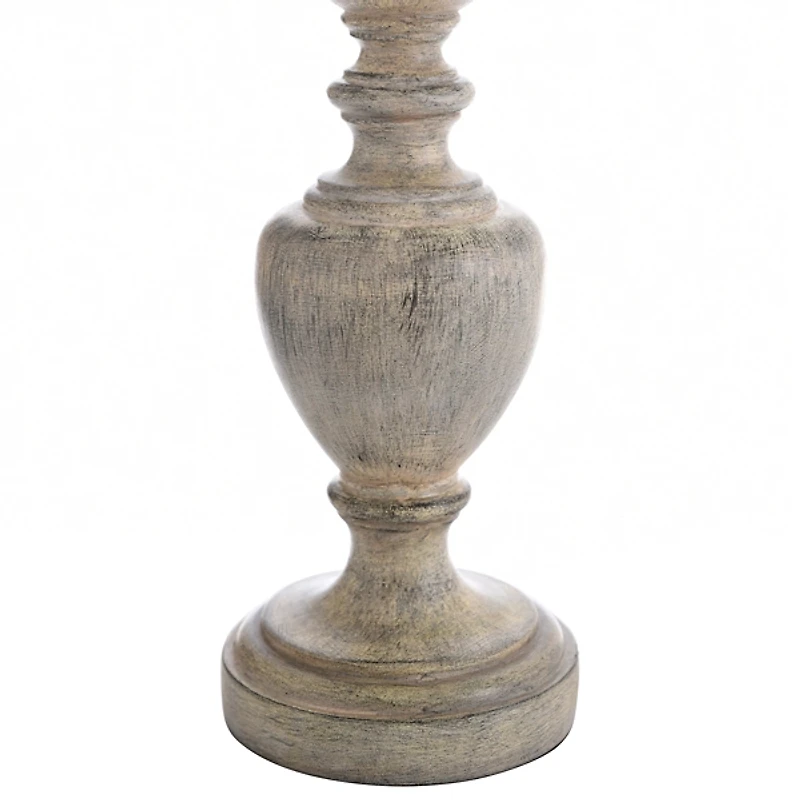 Distressed Gray and Cream Table Lamp