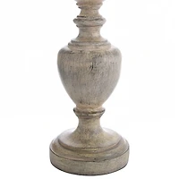 Distressed Gray and Cream Table Lamp