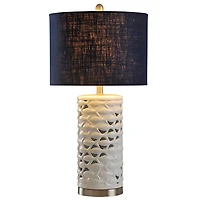 White School of Fish Open Work Table Lamp