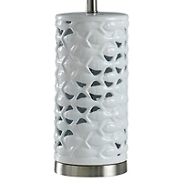 White School of Fish Open Work Table Lamp