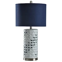 White School of Fish Open Work Table Lamp