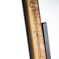 Full Length Wood and Metal Wall Mirror with Stand