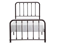 Metal Slat Bronze Twin Platform Bed