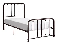 Metal Slat Bronze Twin Platform Bed