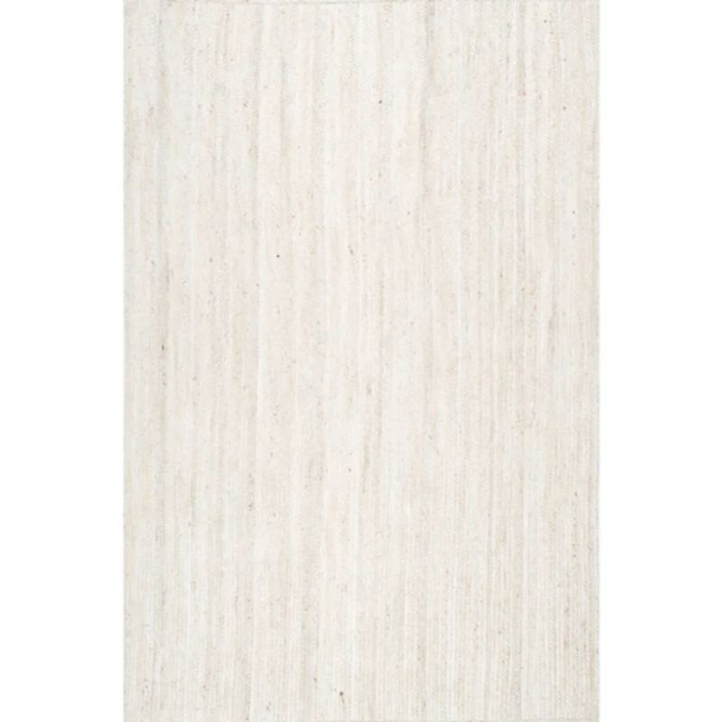 White Reno Woven Area Rug, 3x5