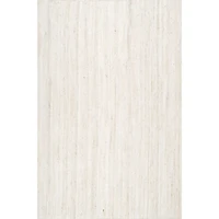 White Reno Woven Area Rug, 3x5