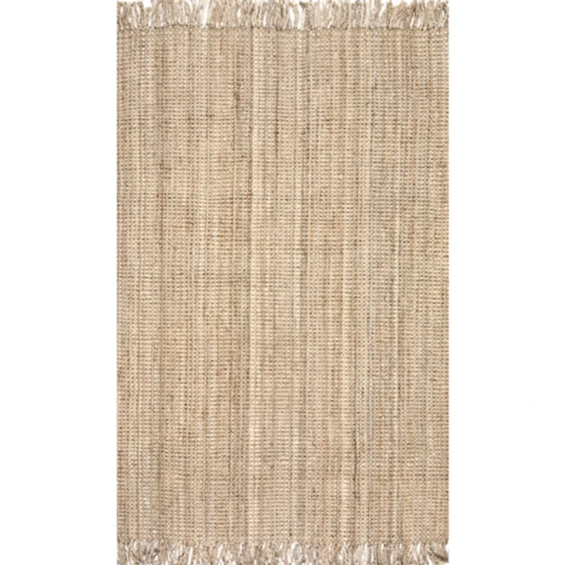 Hand Woven Chunky Loop Natural Jute Area Rug