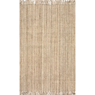 Hand Woven Chunky Loop Natural Jute Area Rug