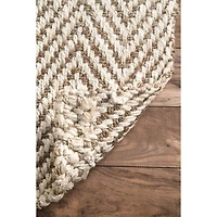 Brown Chevron Valen Area Rug
