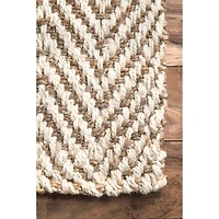 Brown Chevron Valen Area Rug, 8x10