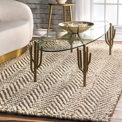 Brown Chevron Valen Area Rug, 8x10