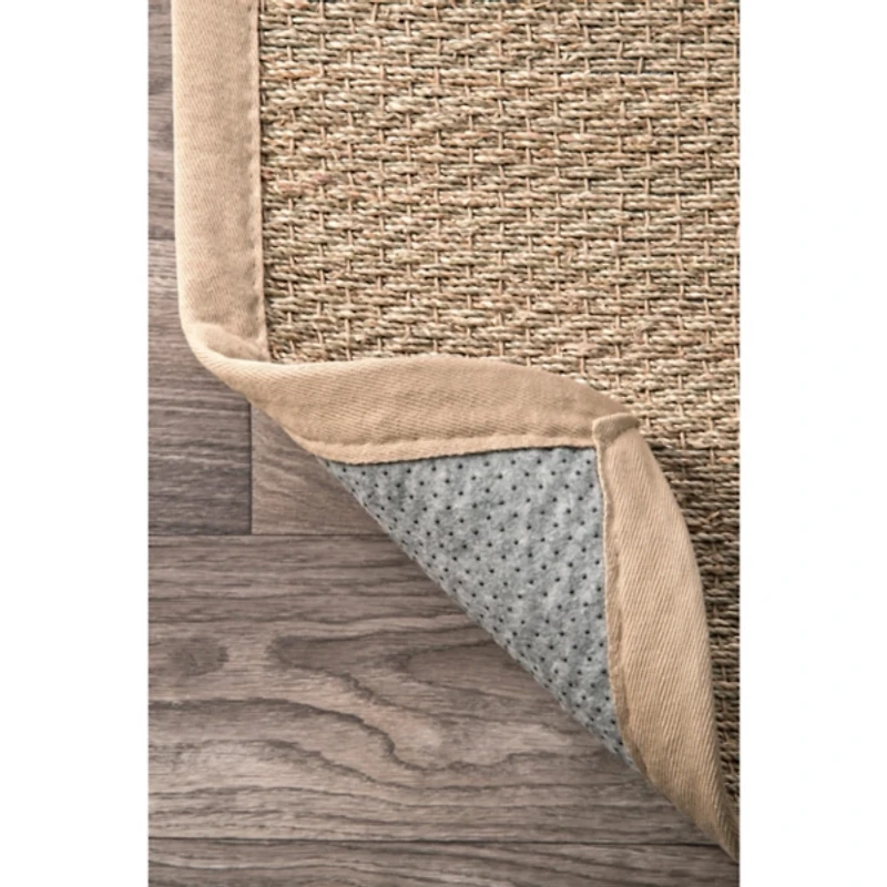 Natural Seagrass Percey Area Rug, 5x8