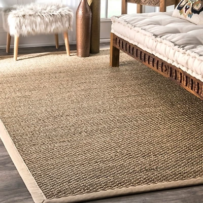 Natural Seagrass Percey Area Rug, 5x8