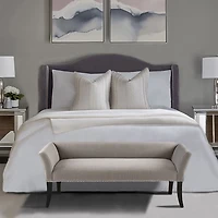 Silver Gray Melinda Accent Bench