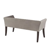 Silver Gray Melinda Accent Bench