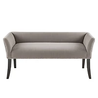 Silver Gray Melinda Accent Bench