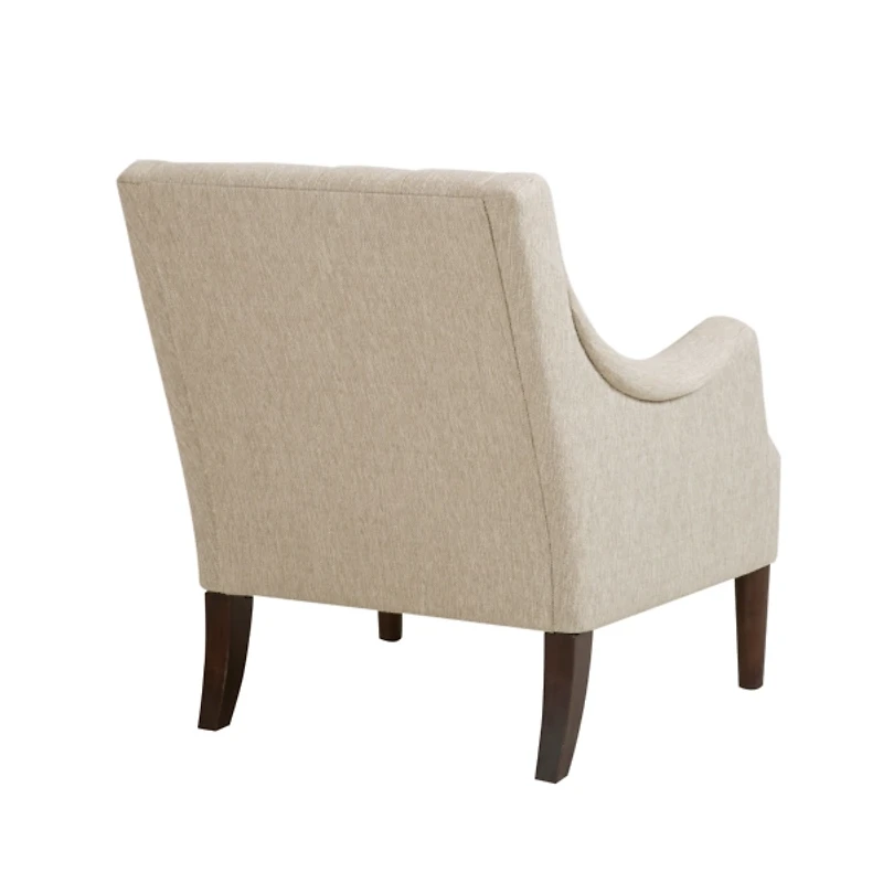 Elle Tufted Beige Accent Chair