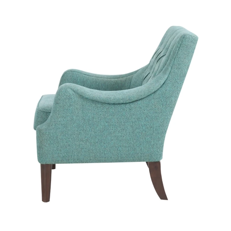Elle Tufted Teal Accent Chair