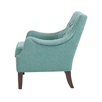 Elle Tufted Teal Accent Chair
