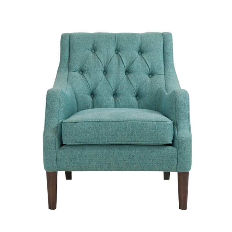 Elle Tufted Teal Accent Chair