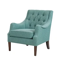Elle Tufted Teal Accent Chair