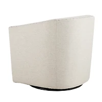 Metro Club Natural Swivel Chair with Nailhead Trim