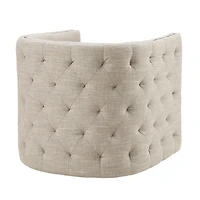 Wilson Tufted Taupe Swivel Accent Chair