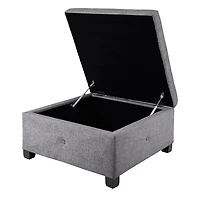Lila Tufted Charcoal Storage Ottoman