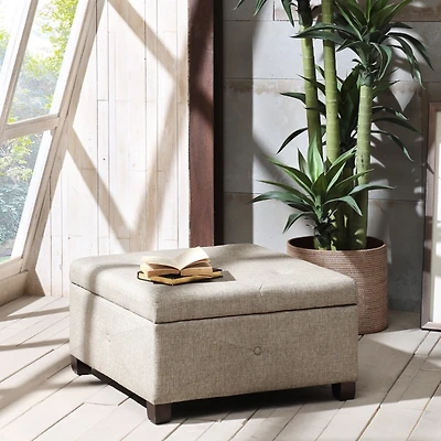 Lila Tufted Sand Storage Ottoman