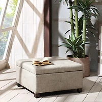Lila Tufted Sand Storage Ottoman