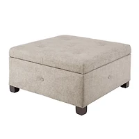 Lila Tufted Sand Storage Ottoman