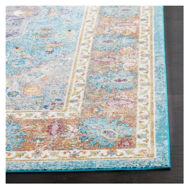 Blue Creme Arkin Transitional Area Rug