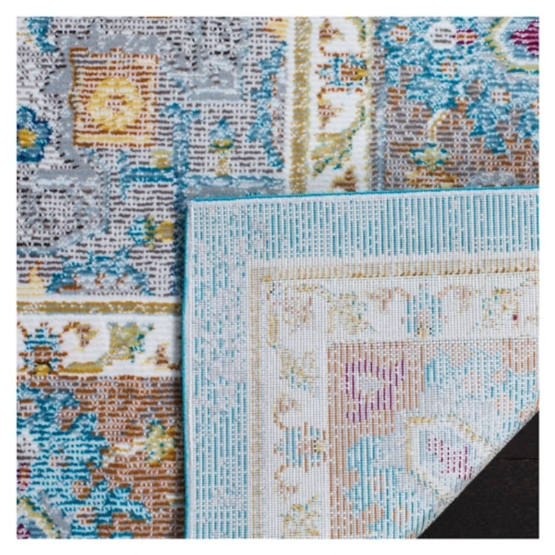 Blue Creme Arkin Transitional Area Rug