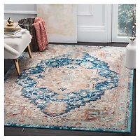Blue and Tan Arkin Transitional Area Rug, 8x10