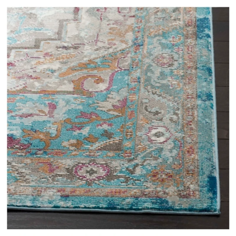 Blue and Beige Arkin Transitional Area Rug