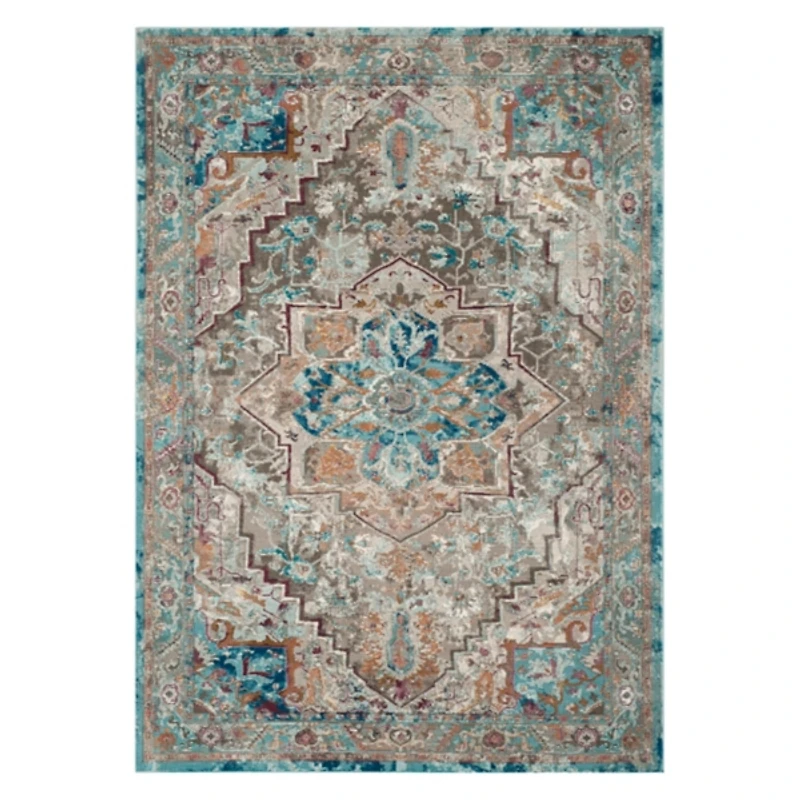 Blue and Beige Arkin Transitional Area Rug