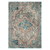 Blue and Beige Arkin Transitional Area Rug