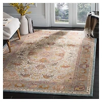 Beige and Orange Arkin Transitional Area Rug, 5x8
