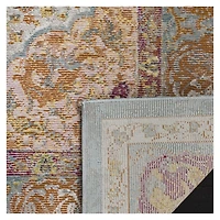 Beige and Orange Arkin Transitional Area Rug, 5x8