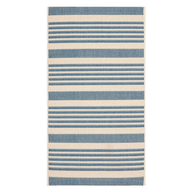 Blue Courcy Transitional Outdoor Accent Rug