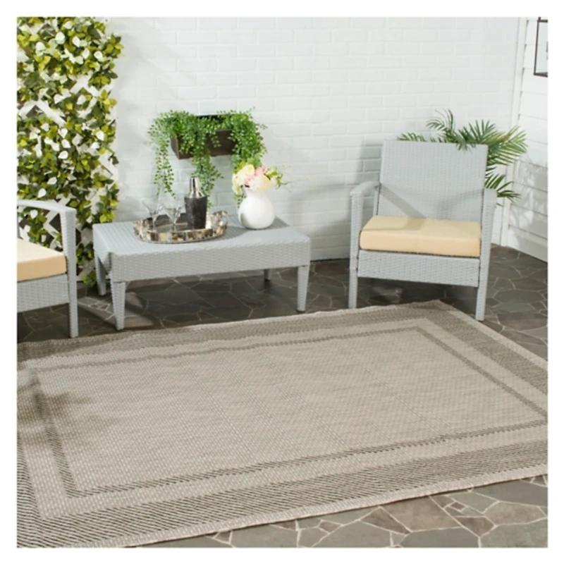 Beige Courcy Transitional Outdoor Area Rug