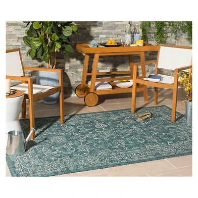Turquoise Courcy Outdoor Area Rug, 8x11