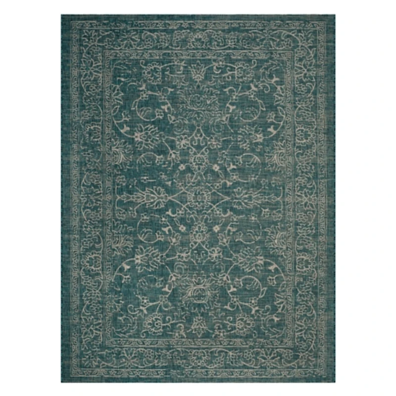 Turquoise Courcy Outdoor Area Rug, 8x11