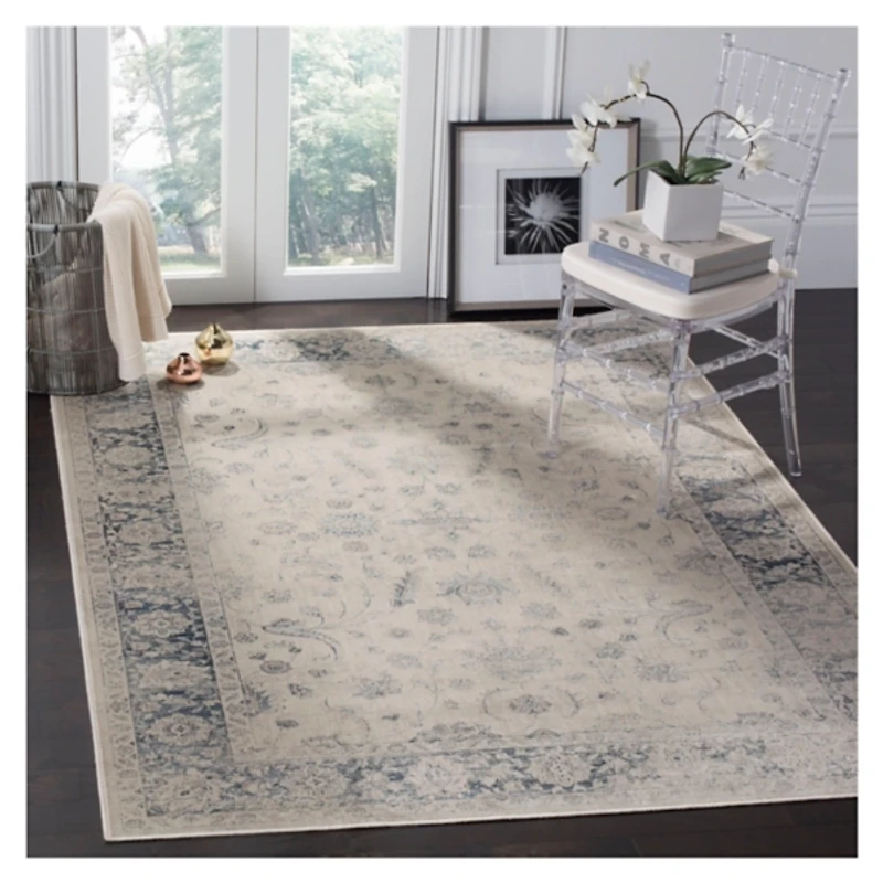 Stone Blue Vinton Traditional Area Rug
